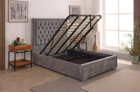 Lucia 54inch 4ft6 Double Upholstered Bed Frame with Ottoman Option
