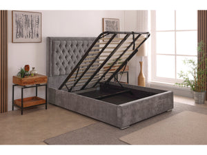 Lucia 54inch 4ft6 Double Upholstered Bed Frame with Ottoman Option
