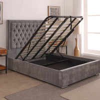 Lucia 54inch 6ft Super King Size Upholstered Bed Frame with Essential Mattress - Combo Deal