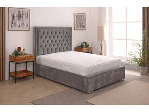 Lucia 54inch 4ft Small Double Upholstered Bed Frame with Ottoman Option