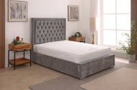 Lucia 54inch 5ft King Size Upholstered Bed Frame with Ottoman Option