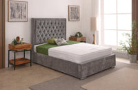 Lucia 54inch 4ft Small Double Upholstered Bed Frame with Ottoman Option