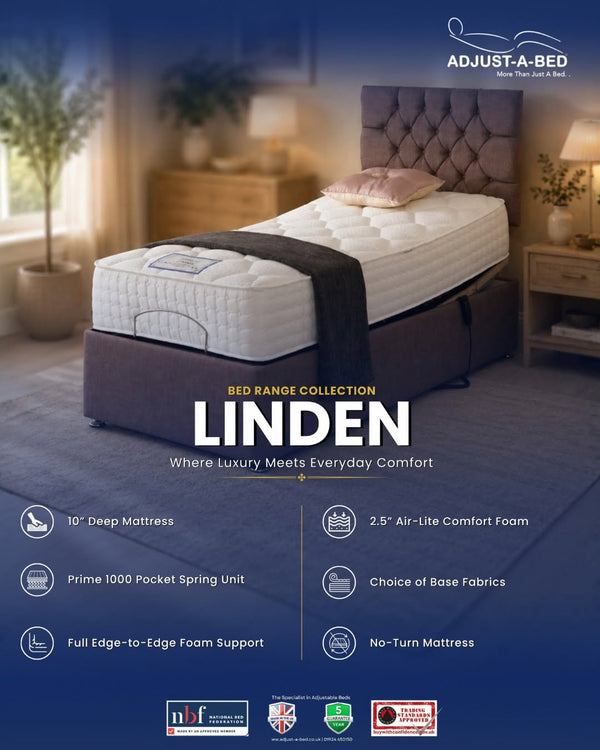 Adjust-a-bed 4ft6 Double Linden Adjustable Bed