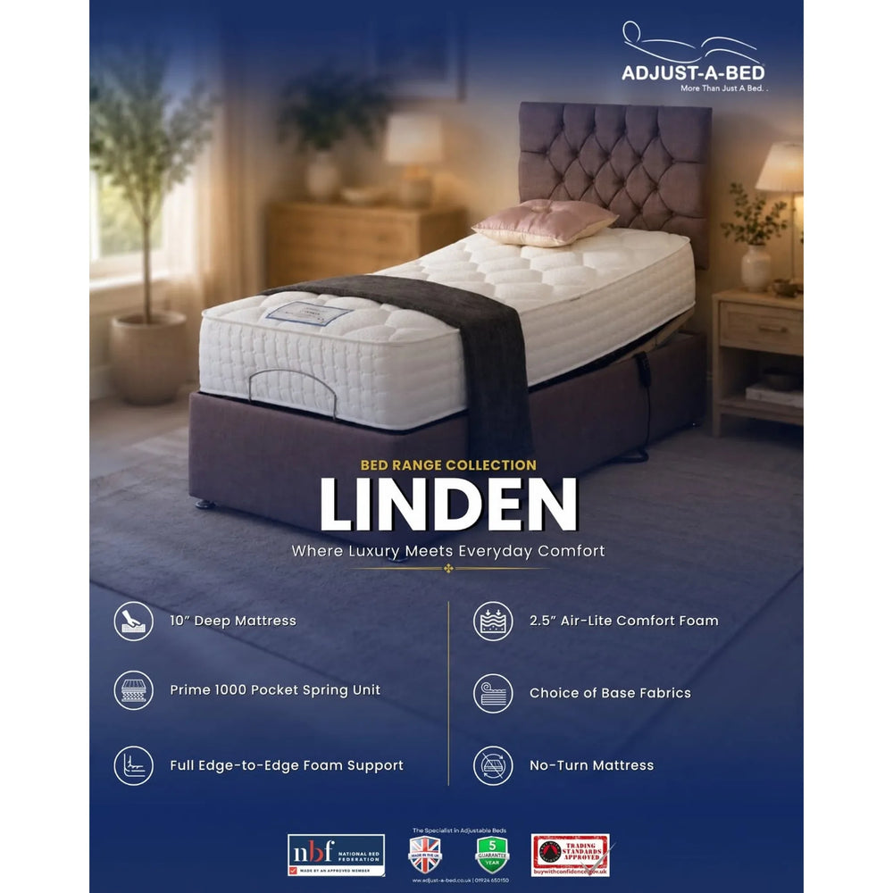 Adjust-a-bed 2ft6 Small Single Linden Adjustable Bed