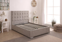 Milo 48inch 5ft King Size Upholstered Bed Frame with Essential Mattress - Combo Deal