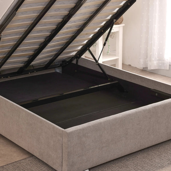 Milo 48inch 4ft Small Double Upholstered Bed Frame with Essential Mattress - Combo Deal