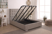 Milo 48inch 4ft Small Double Upholstered Bed Frame with Ottoman Option