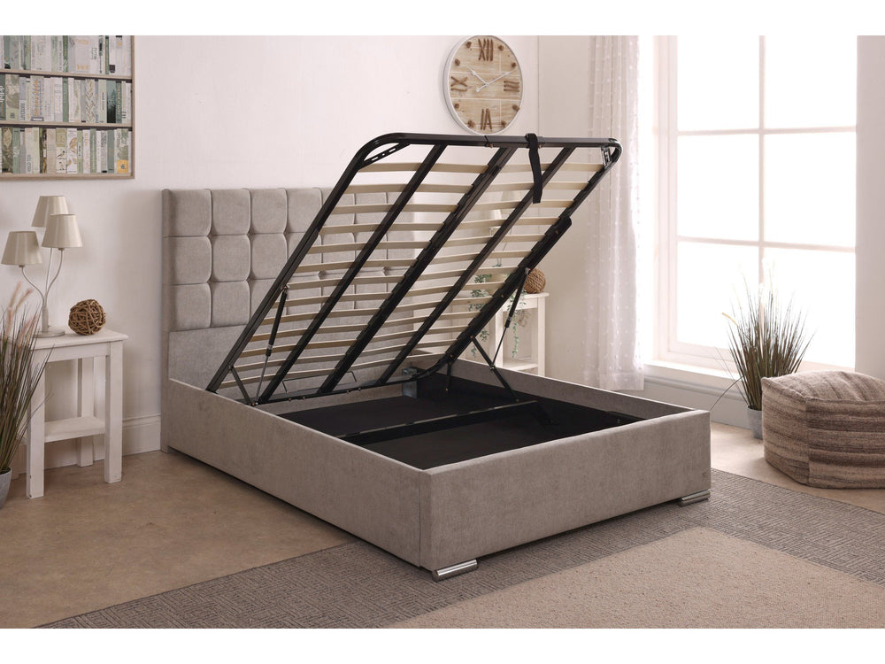 Milo 48inch 4ft6 Double Upholstered Bed Frame with Ottoman Option