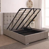 Milo 48inch 5ft King Size Upholstered Bed Frame with Essential Mattress - Combo Deal