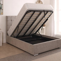 Milo 48inch 5ft King Size Upholstered Bed Frame with Essential Mattress - Combo Deal