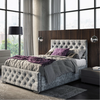 Malibu Upholstered 4ft6 Double Size Bed Frame
