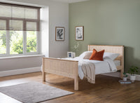 Okehampton 5ft King Size Wooden Bed Frame with High Foot End with Essential Mattress - Combo Deal