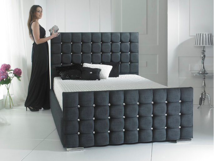 Prague Upholstered 5ft King Size Bed Frame