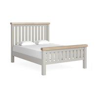 Sandhurst 4ft6 Slatted Bed Frame Stone Grey