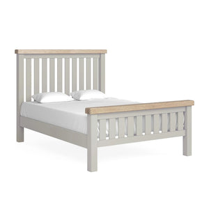 Sandhurst 4ft6 Slatted Bed Frame Stone Grey