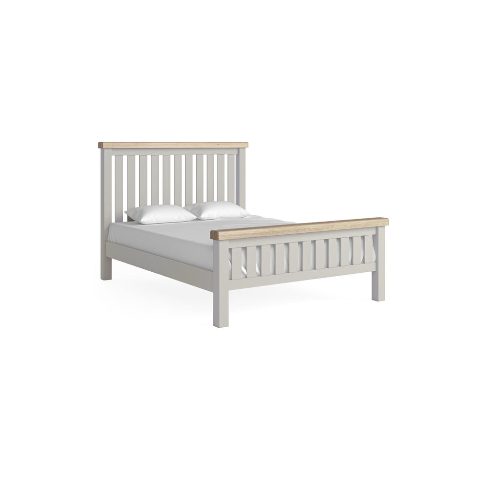 Sandhurst 5ft Slatted Bed Frame Stone Grey