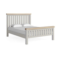 Sandhurst 5ft Slatted Bed Frame Stone Grey