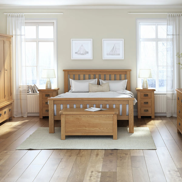 Salford Oak 6ftGas Lift Storage Bed