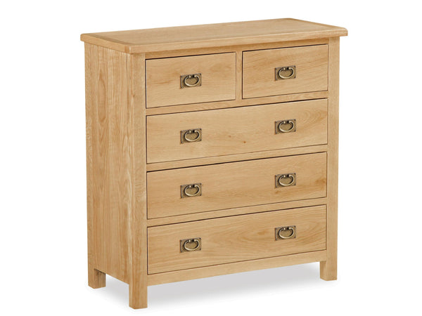 Salford Lite Oak Chest 2 over 3