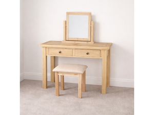 Francis Solid Oak Dressing Table Stool