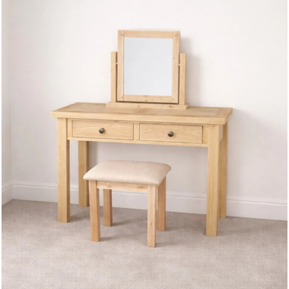 Francis Solid Oak Dressing Table Stool