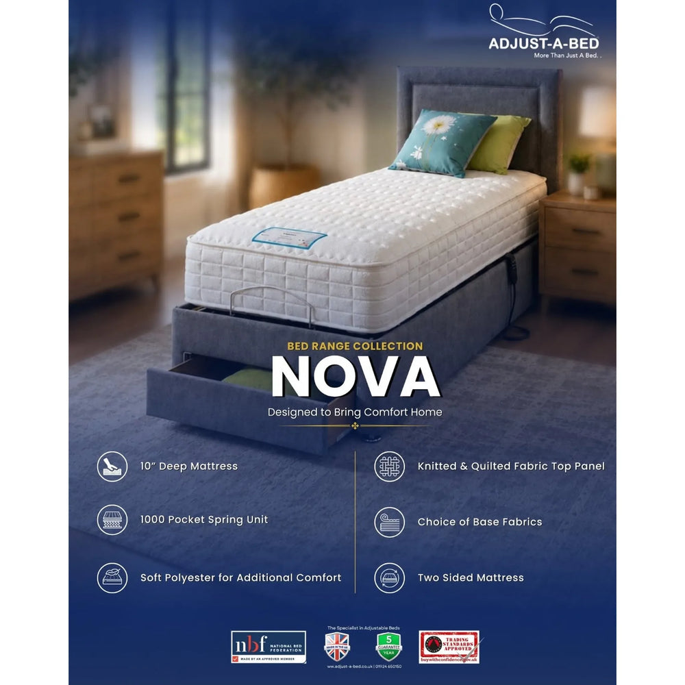 Adjust-a-bed 4ft6 Double Nova Adjustable Bed
