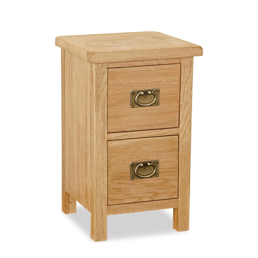 Salford Lite Oak Narrow Bedside