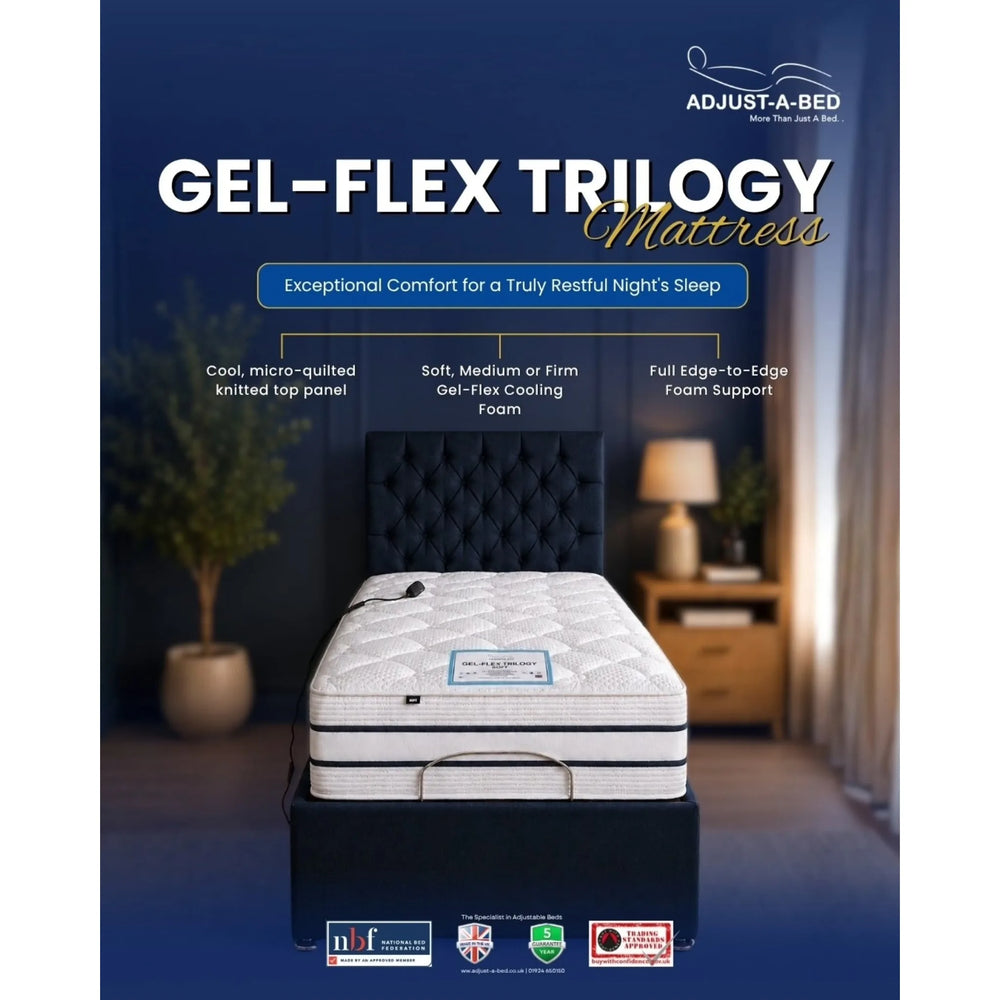 Adjust-a-bed 5ft (2 x 2ft6 Linked) King Size Trilogy Adjustable Bed