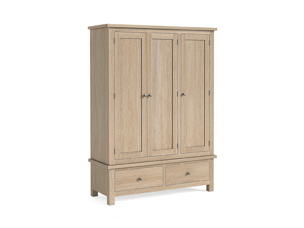 Meadow Brook Oak Triple Wardrobe