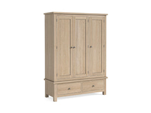 Meadow Brook Oak Triple Wardrobe