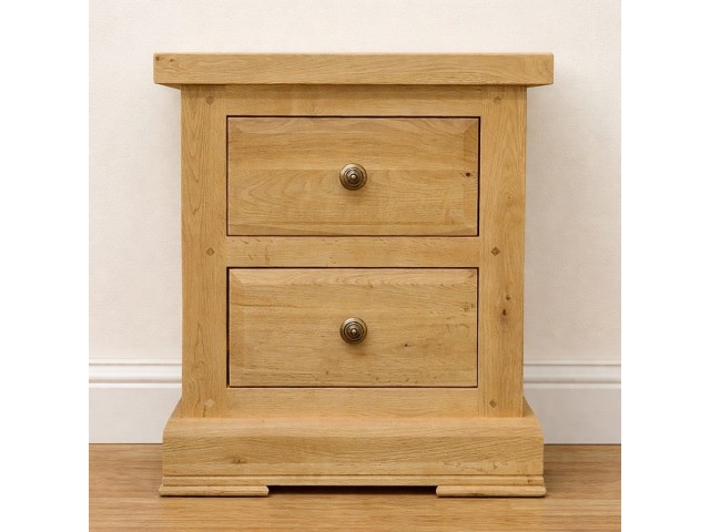 Francis Solid Oak 2 Drawer Bedside