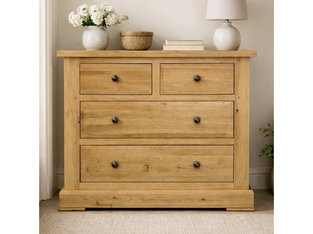 Francis Solid Oak 3+2 Drawer Chest