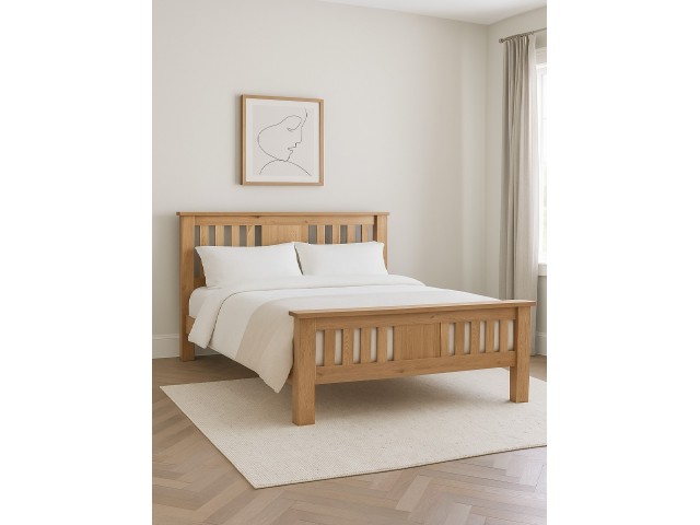 Francis Solid Oak 5ft King Size Bed Frame