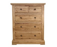 Francis Solid Oak 3+2 Drawer Chest