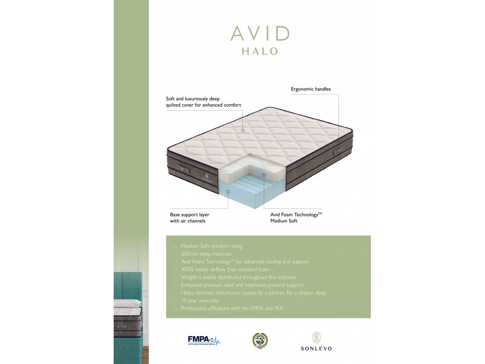 Sonlevo Avid Halo 4ft Small Double Mattress