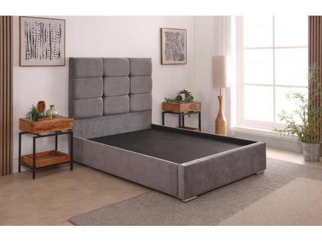 Freya 54inch 6ft Super King Size Upholstered Bed Frame with Ottoman Option