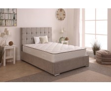 Milo 48inch 4ft Small Double Upholstered Bed Frame with Ottoman Option
