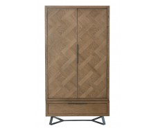 Indigo 2 Door Oak Wardrobe