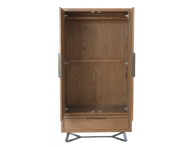 Indigo 2 Door Oak Wardrobe