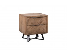 Indigo 2 Drawer Oak Bedside Chest