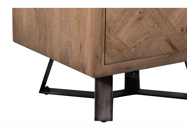 Indigo 2 Drawer Oak Bedside Chest