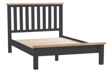 Trieste Charcoal Oak Painted 4ft6 Double Bed Frame