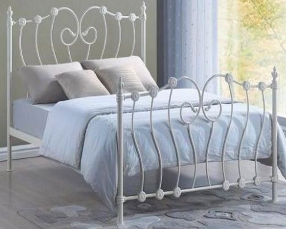 Inca Metal 4ft Small Double Bed Frame, Double Metal Bed Frame With Mattress