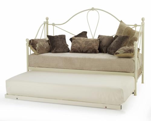 Lycan ivory gloss day bed with guest bed 